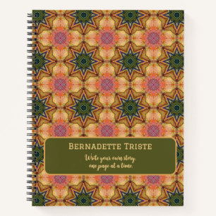 Beautiful Jewel Toned Individuelle Name Sprichwort Notizblock