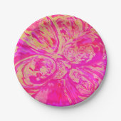 Beautiful Jewel Toned Red & Fuchsia Pink Abstrakt Pappteller (Vorderseite)