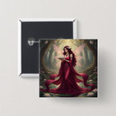 Beautiful July Ruby Fairy Button (Vorne & Hinten)