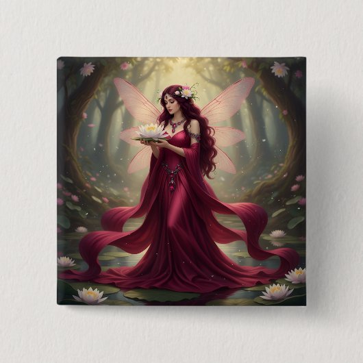 Beautiful July Ruby Fairy Button (Vorderseite)