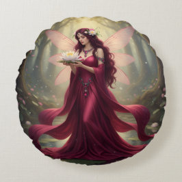 Beautiful July Ruby Fairy Rundes Kissen
