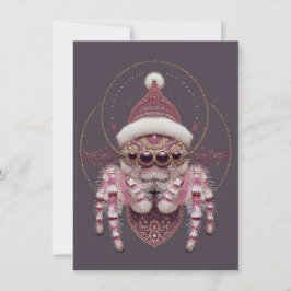 Beautiful Jumping Spider Christmas Cards Feiertagskarte