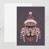 Beautiful Jumping Spider Christmas Cards Feiertagskarte (Vorne/Hinten)