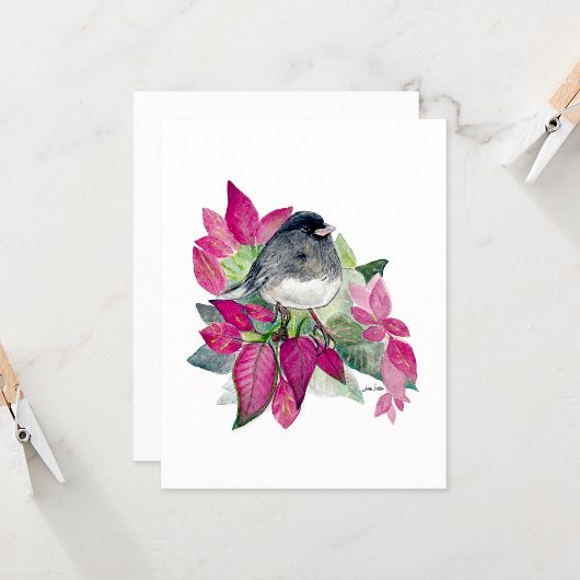 Beautiful Junco Watercolor Note Card