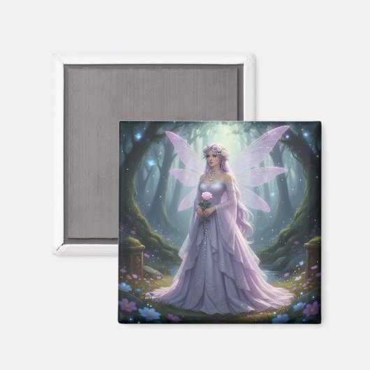 Beautiful June Pearl Fairy Magnet (Vorderseite/Rückseite)