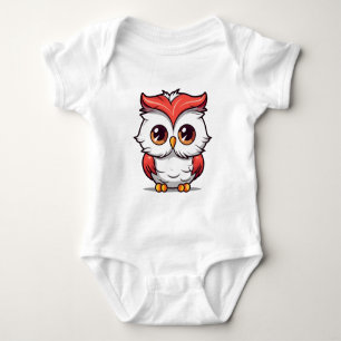 Beautiful Kawaii Style Owl Cartoon-77038 Baby Strampler