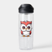 Beautiful Kawaii Style Owl Cartoon-77038 Trinkflasche (Rückseite)