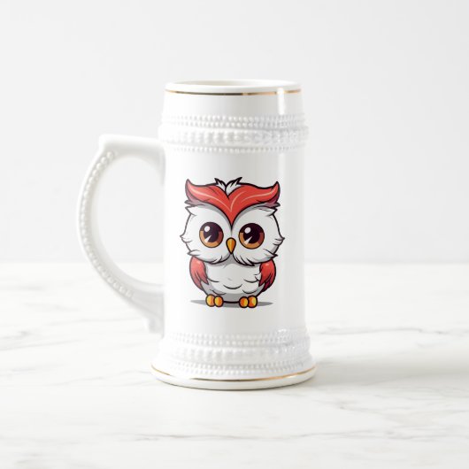Beautiful Kawaii Style Owl Cartoon-77038 Two-Tone Bierglas (Links)