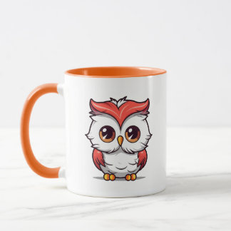 Beautiful Kawaii Style Owl Cartoon-77038 Two-Tone Tasse