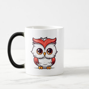 Beautiful Kawaii Style Owl Cartoon-77038 Two-Tone Verwandlungstasse