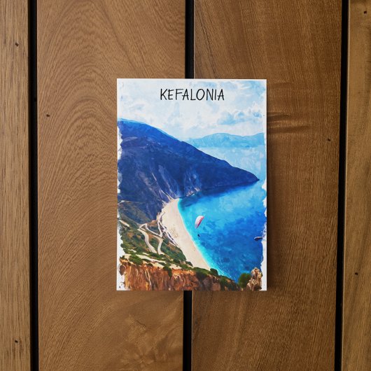 Beautiful Kefalonia Griechenland Wasserfarbe Postkarte