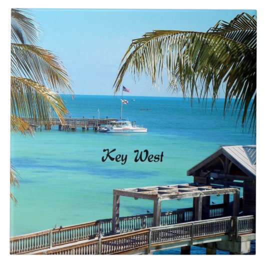 Beautiful Key West, Florida Fliese (Vorderseite)