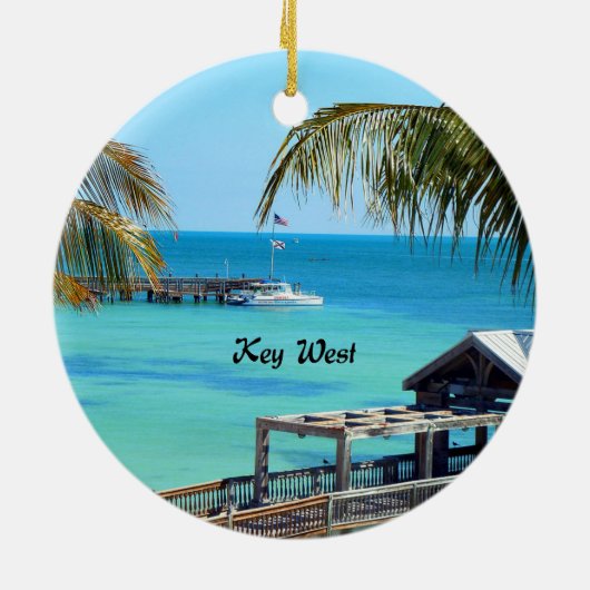 Beautiful Key West, Florida Keramik Ornament (Hinten)