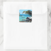 Beautiful Key West, Florida Quadratischer Aufkleber (Tasche)