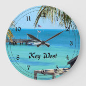 Beautiful Key West Große Wanduhr (Vorderseite)