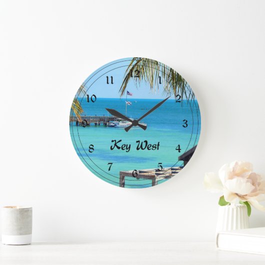 Beautiful Key West Große Wanduhr (Zuhause)