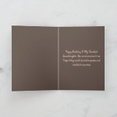 Beautiful Khaki Watercolor Heart 13th Birthday Karte (Innenseite)