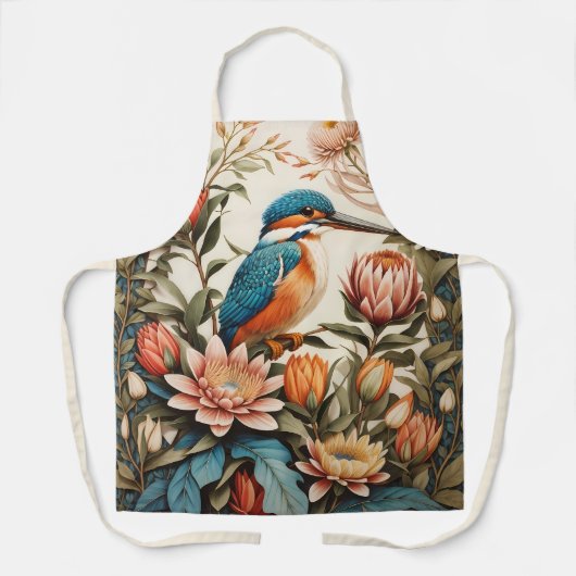 Beautiful Kingfisher and Protea Flowers Schürze (Vorderseite)