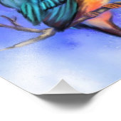 Beautiful Kingfisher Bird Foto Print (Ecke)