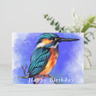 Beautiful Kingfisher Bird - Happy Birthday -