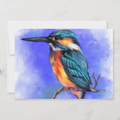 Beautiful Kingfisher Bird - Happy Birthday - (Rückseite)