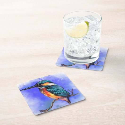 Beautiful Kingfisher Paper Untersetzer (Vor Ort)