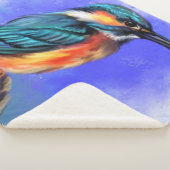 Beautiful Kingfisher Sherpa Blanket Sherpadecke (3/4)