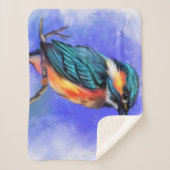 Beautiful Kingfisher Sherpa Blanket Sherpadecke (Vorderseite)
