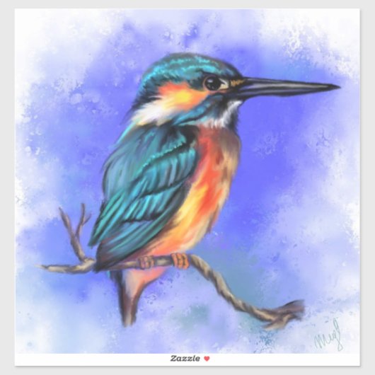 Beautiful Kingfisher Sticker (Blatt)