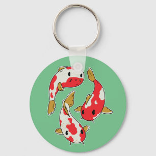 Beautiful Koi Fish Cartoon Design Schlüsselanhänger