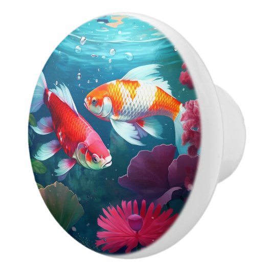 Beautiful Koi Keramikknauf (Rechts)