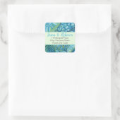 Beautiful Künstlerisch Trees Address Label (20) Quadratischer Aufkleber (Tasche)