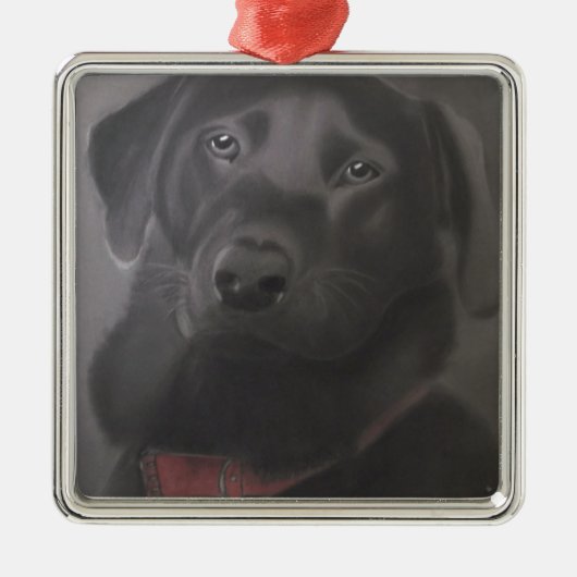 Beautiful Labrador Retriever Ornament Aus Metall (Vorne)