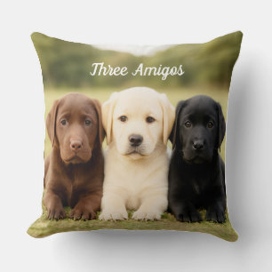 Beautiful Labrador Trio Puppy Personalisiert Kissen