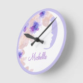 Beautiful Ladies Monogram Wall Decor Clocks Runde Wanduhr (Winkel)