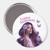 Beautiful Lady Lupus Awareness Magnet (Vorderseite/Rückseite)