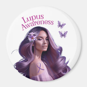 Beautiful Lady Lupus Awareness Magnet