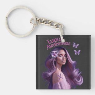 Beautiful Lady Lupus Awareness Schlüsselanhänger