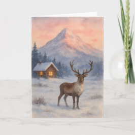 Beautiful landscape Xmas card Karte
