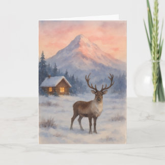 Beautiful landscape Xmas card Karte