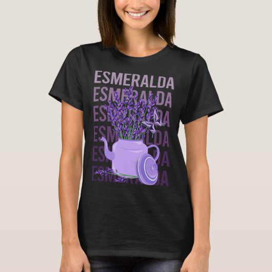 Beautiful Lavender - Esmeralda Name T-Shirt (Vorderseite)