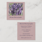 Beautiful Lavender Field Business Card Quadratische Visitenkarte (Vorne/Hinten)
