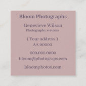 Beautiful Lavender Field Business Card Quadratische Visitenkarte (Rückseite)