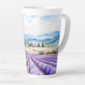 Beautiful lavender fields art milchtasse (Rechte Ecke)