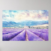 Beautiful lavender fields poster (Vorne)