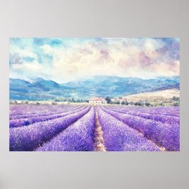 Beautiful lavender fields poster