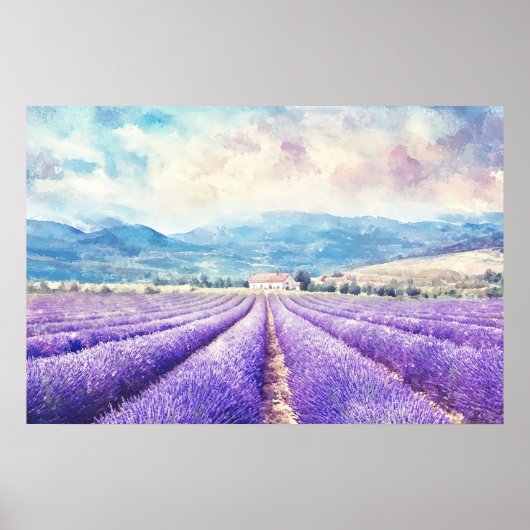 Beautiful lavender fields poster (Vorne)