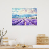Beautiful lavender fields poster (Küche)