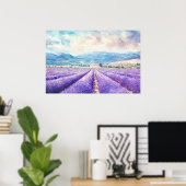 Beautiful lavender fields poster (Heimbüro)