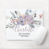 Beautiful Lavender Floral Mousepad (Mit Mouse)